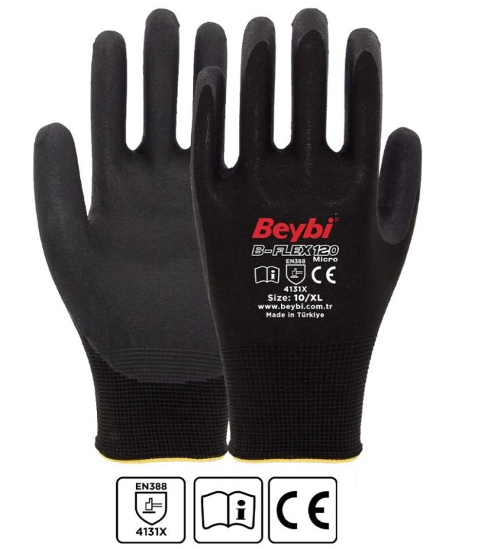 B-FLEX120 MİCRO KÖPÜK NİTRİL ELDİVEN - Görsel 1